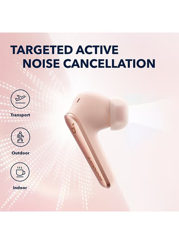 Soundcore Liberty Air 2 Pro Wireless/Bluetooth In-Ear Noise Cancelling Earphones, Pink