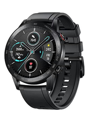Honor Magic 2 Smartwatch With Leather Strap, Charcoal Black