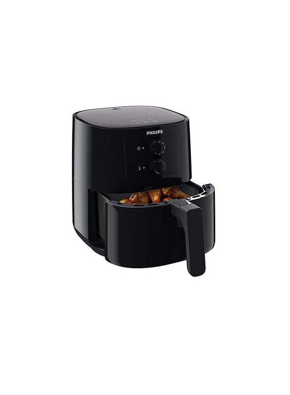 Philips 4.1L Essential Air Fryer With Rapid Air Technology, 1400W, HD9200/91/90, Black