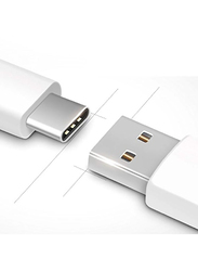 1-Meter Type-C Data Sync Charging Cable, USB Type A to USB Type-C for Smartphone/Tablets, White