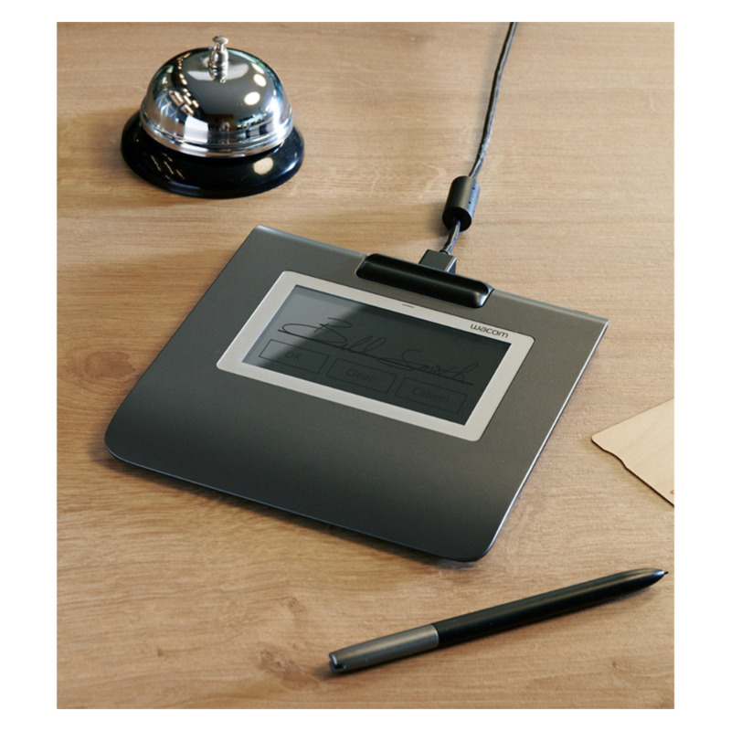 Wacom 4.5-inch Monochrome LCD Signature Pad with Professional Software and Remote Support, STU-430, Grey