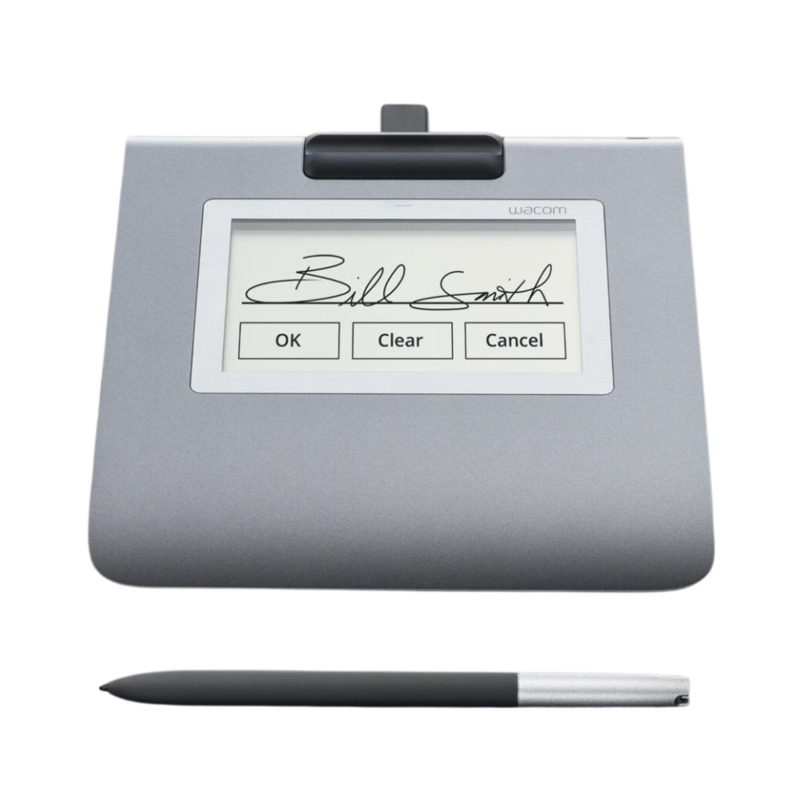 Wacom 4.5-inch Monochrome LCD Signature Pad with Professional Software and Remote Support, STU-430, Grey