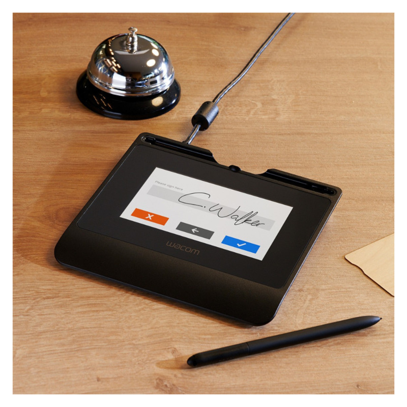 Wacom 5-inch Color LCD Signature Pad with Professional Software and Remote Support, STU-540, Black