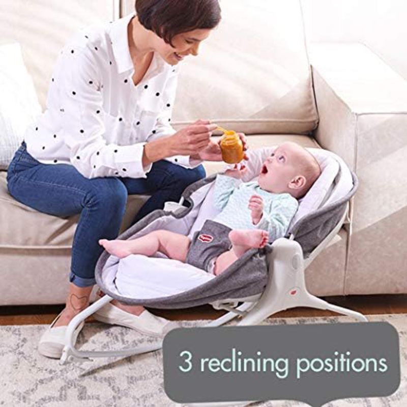 Tiny Love 3-in-1 Cosy Baby Rocker Napper, Heather Grey