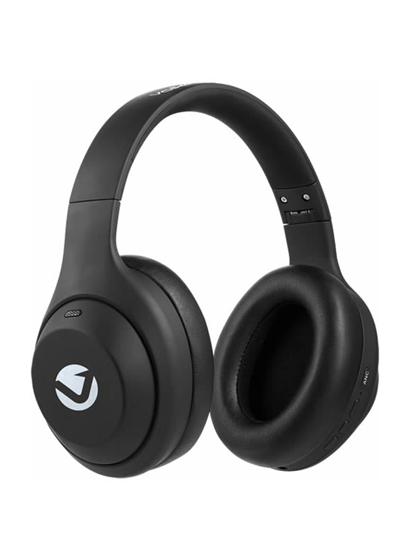 Volkano SoundSweeper Series Over-Ear Active Noise Cancelling Headphones, Black