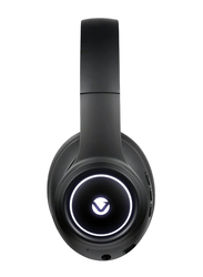 Volkano Quasar Series Bluetooth Over-Ear  Headphones with LED Light, Black