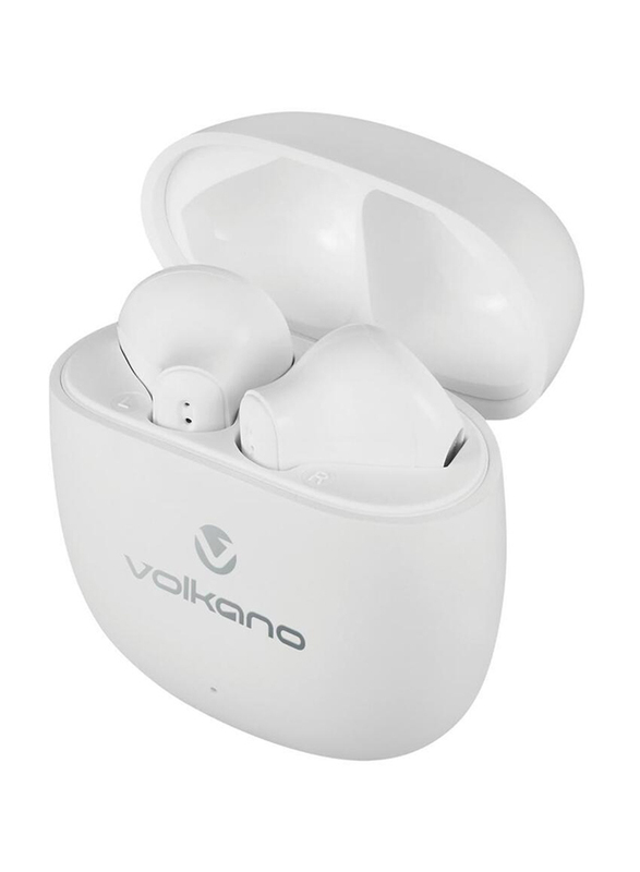 Volkano Sleek Series Wireless In-Ear TWS Earphones, White