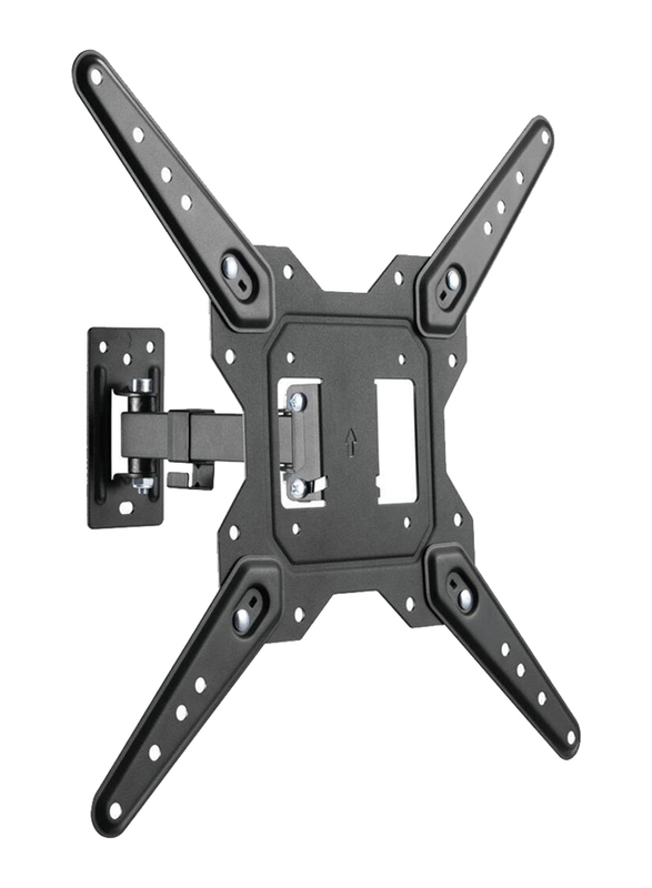 

N/a Volkano Steel series Universal Single Arm Full Motion TV Wall Mount for 14 to 55-inch TVs, Tilt & Swivel Function, Black