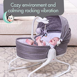 Tiny Love 3-in-1 Cosy Baby Rocker Napper, Heather Grey