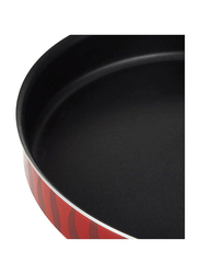 Tefal 30cm Tempo Flame Round Kebbe Oven Dish, Red/Black