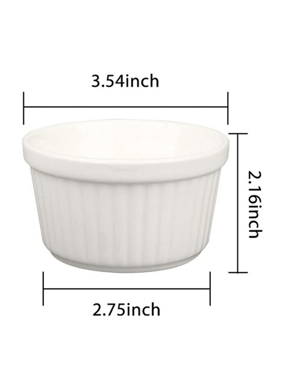 Star Cook 8-Piece Baking and Cooking Ramekin Bowls Custard Cups and Souffle Small Instant Set, White