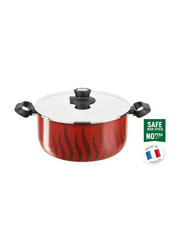 Tefal 24cm G6 Tempo Flame Dutch Oven Pot, Red