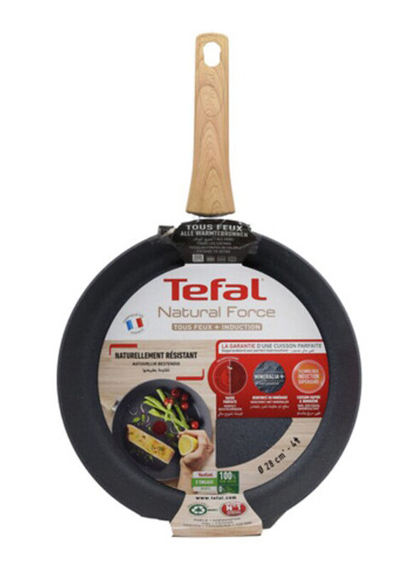 

Tefal 28cm Non-Stick Natural Force Fry Pan, Grey