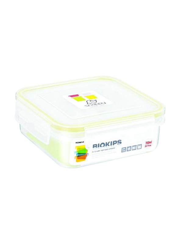 Komax Square Food Container, 700ml, Clear