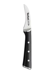 Tefal 7cm Ingenio Ice Force Curved Paring Knife, Black/Silver
