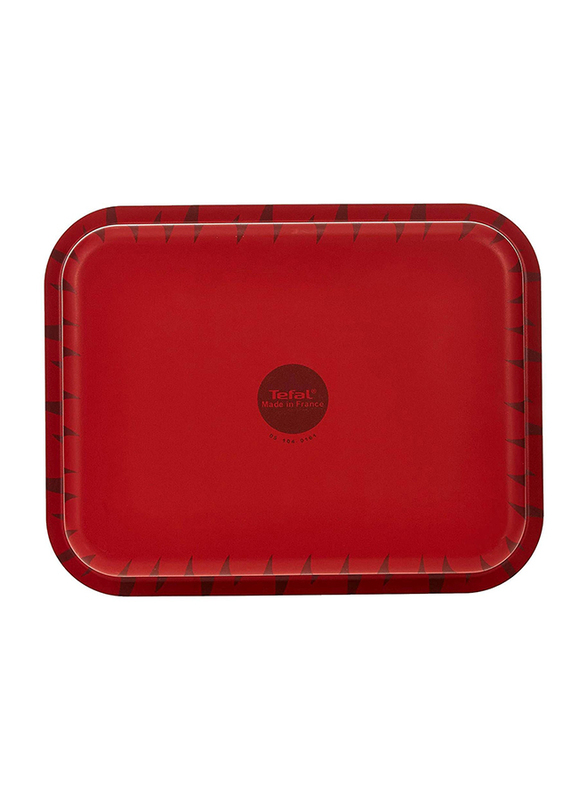 Tefal Tempo Flame Rectangular Oven Dish, 31 x 24cm, Red/Black