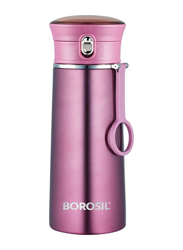 Borosil 360ml Travelease Insulated Flask Vacuum Bottle, Purple
