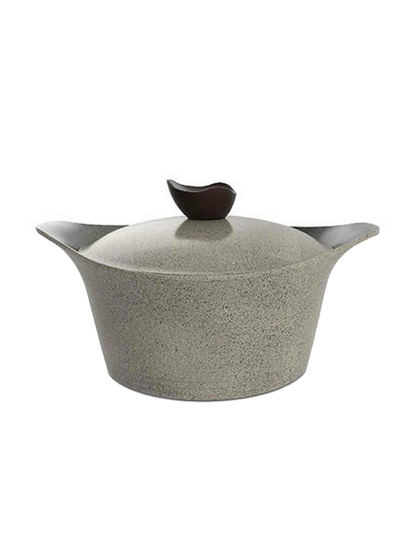 Neoflam 30cm Aeni Ceramic Casserole With Lid, Warm Marble