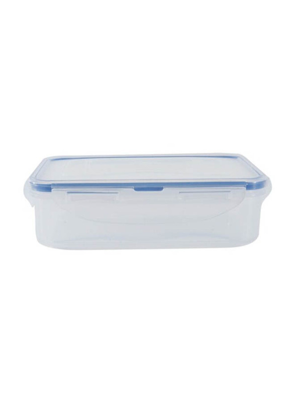 Lock & Lock Classic Rectangular Food Container, HPL815, 550ml, Clear/Blue