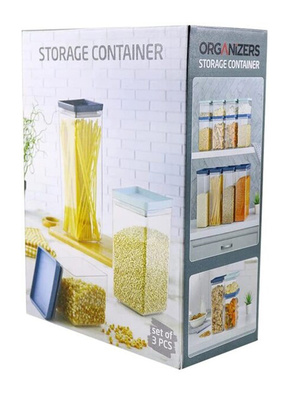 Hexar Kitchen Food Storage Containers Fridge Storage Box with Lid 3 Pieces, Set