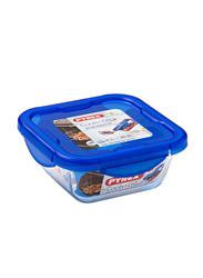 Pyrex Cook & Go Square Food Container With Lid, 800ml, Blue/Clear