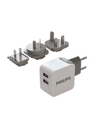 Philips Ultra Fast 15.5W Travel Adaptor, Multicolour