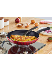 Tefal 32cm G6 Tempo Flame Fry Pan, Red/Black