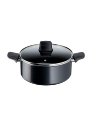 Tefal 24cm Generous Cook Aluminium Stew Pot with Lid, Black