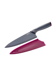 Tefal 20cm Fresh Kitchen Chefs Knife, Grey/Pink