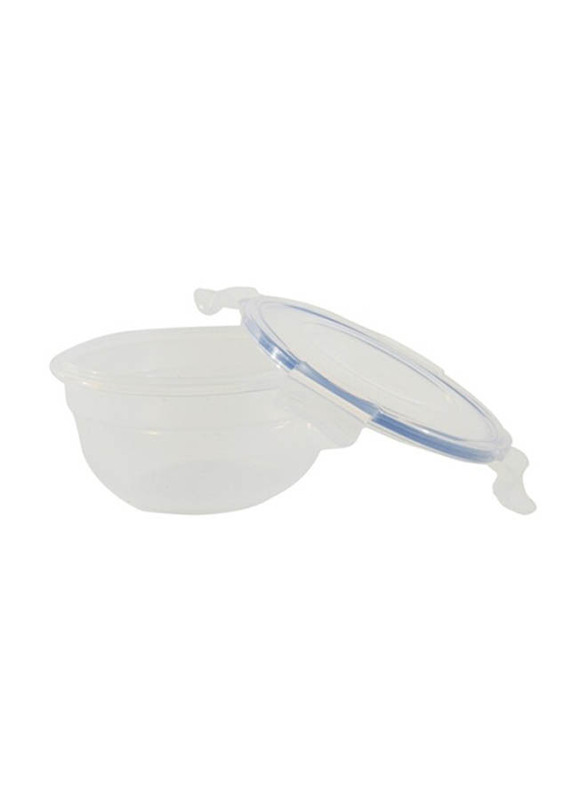 Lock & Lock Classic Round Plastic Food Container, HSM943, 480ml, Clear/Blue
