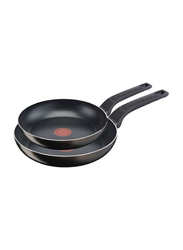 Tefal 2-Piece G6 Non-Stick Cook n Clean Fry pan Set, Black