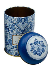 Azulejos Coffee Round Box With Domed Cover, 1.4 Liter, Blue