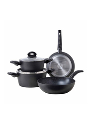 Bergner 6-Piece Orion Cookware Set, Black