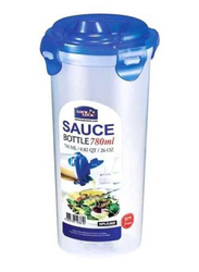 Lock & Lock Plastic Sauce Bottle, 780ml, Clear/Blue