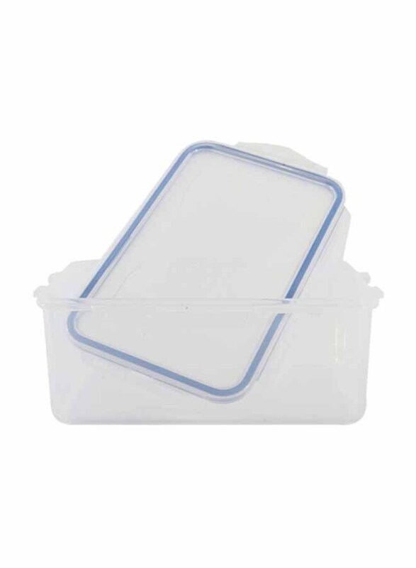 Lock & Lock Classic Rectangular Food Container, 1.4 Liter, Clear/Blue