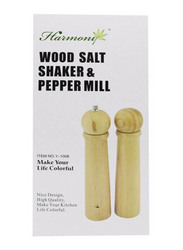 Harmony Wooden Salt Shaker And Pepper Mill, 2 Pieces, Beige