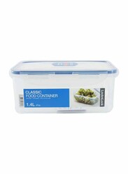 Lock & Lock Classic Rectangular Food Container, 1.4 Liter, Clear/Blue