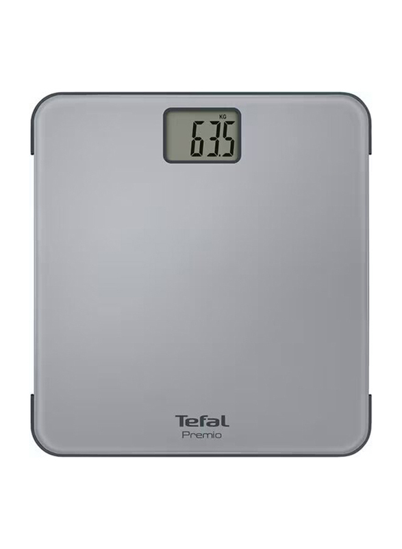 

Tefal Premio Electronic Square Body Bathroom Weighing Scale, PP1220V0, Grey