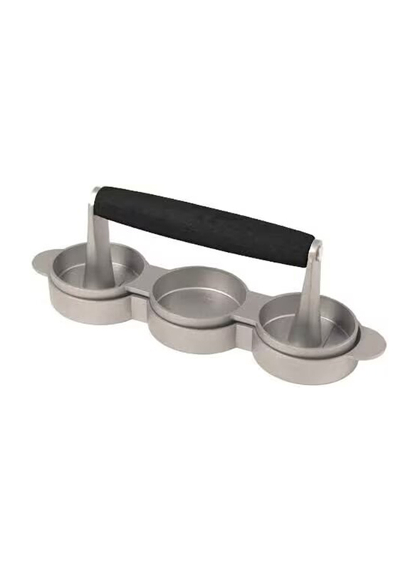 Aluminium Cast Mini Burger Press, Silver/Black