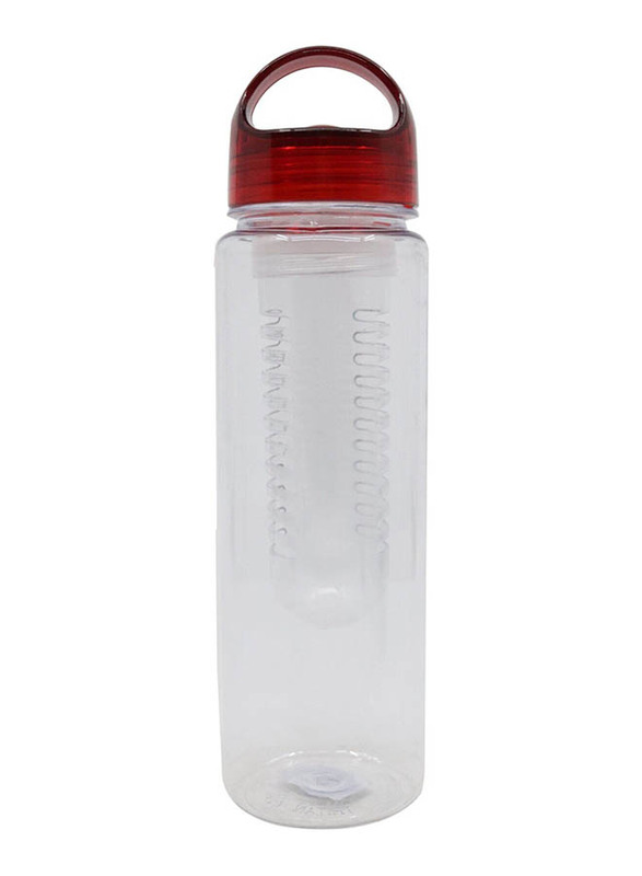 Nessan 650ml Tritan Bottle with Infuser, Clear/Red