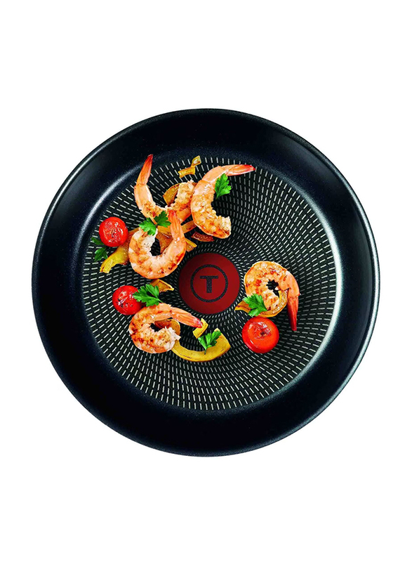 Tefal 26cm G6 Tempo Flame Fry Pan, Red/Black