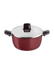 Tefal 30cm Pleasure Casserole with Lid, Red