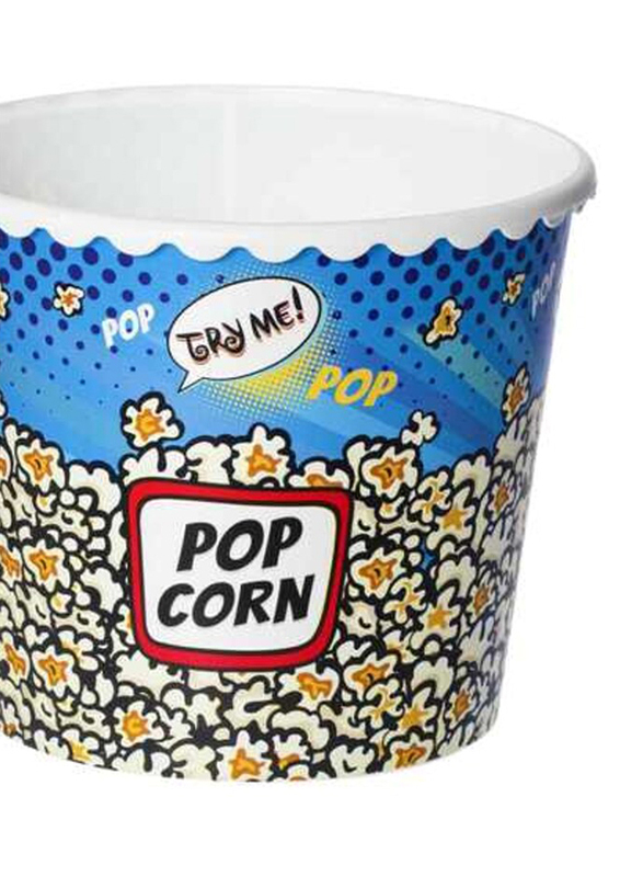 Herevin 2.3 Ltr Round Printed Reusable Popcorn And Chips Bowl, Multicolour