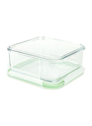 Glasslock Square Food Container, 900ml, Clear/Green
