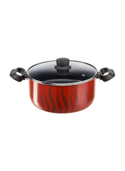 Tefal G6 Tempo Flame Cookware Set, 14 Pieces, Red/Black