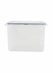 Lock & Lock Classic Rectangular Food Container, 3.9 Liter, Clear/Blue