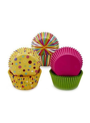 Wilton 300-Piece Polka Dots Printed Baking Cups, Multicolour