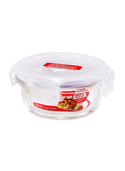 Lock & Lock Euro Bakeware Glass Round Food Container, 130ml, Clear