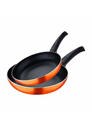 Bergner 2-Piece Non-Stick Ultra Fry Pan Set, Orange