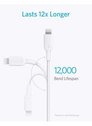 Anker 3-Feet Powerline Charging Cable, USB Type-C to Lightning for Smartphones/Tablets, White